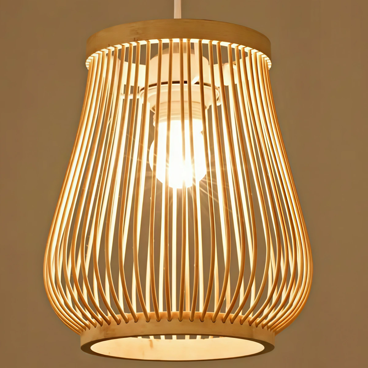 Bamburo Rustic Handwoven Rattan Pendant Light
