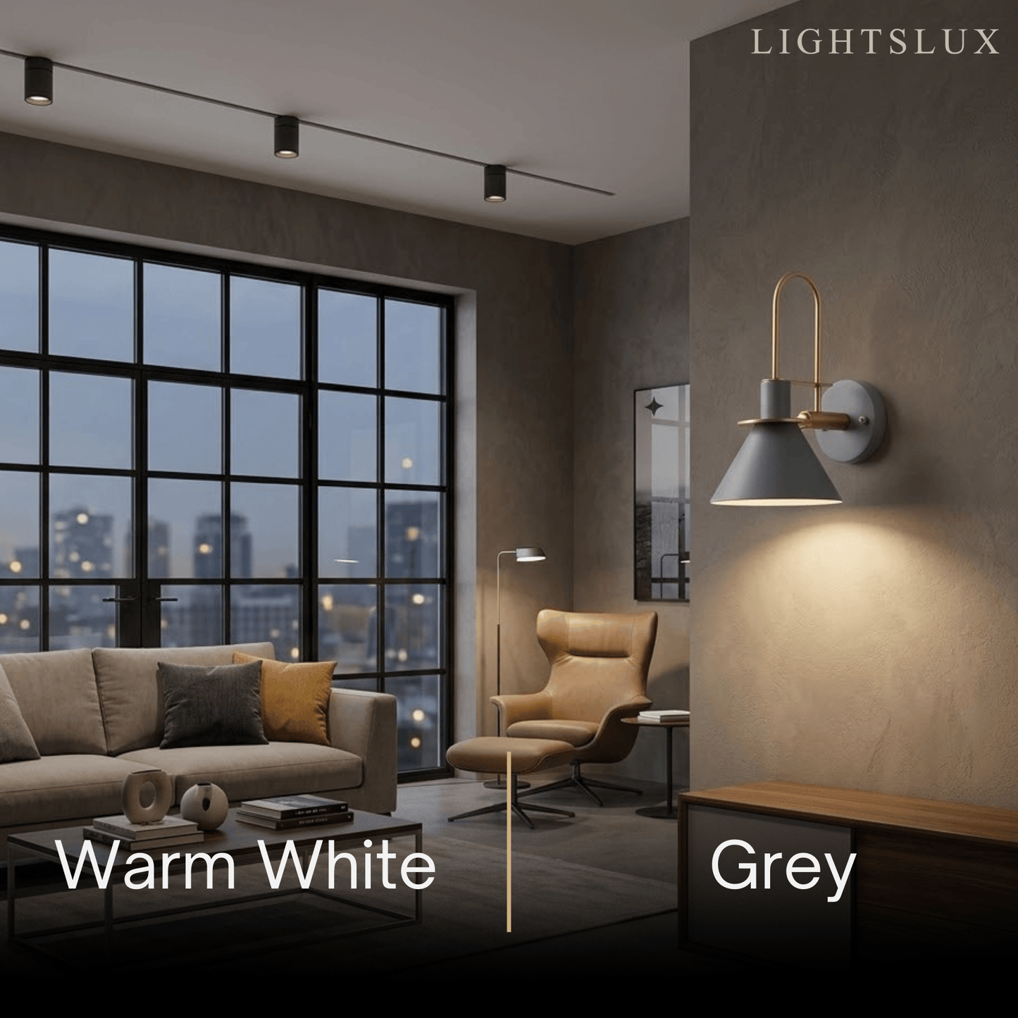 Irondale Nordic Conical Wall Lamp - Metal for Living Room/Bedroom