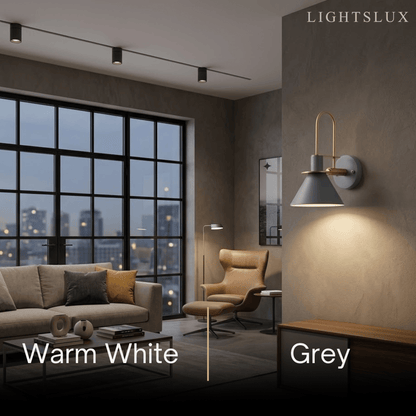 Irondale Nordic Conical Wall Lamp - Metal for Living Room/Bedroom