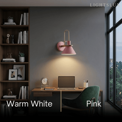Irondale Nordic Conical Wall Lamp - Metal for Living Room/Bedroom