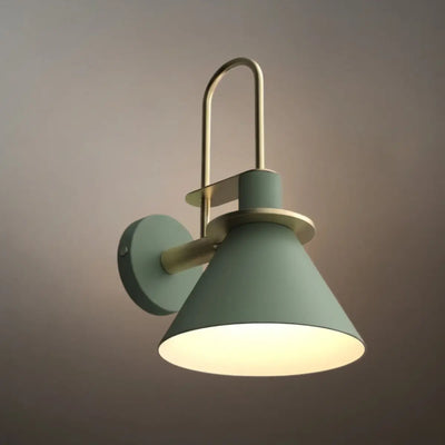 Irondale Nordic Conical Wall Lamp - Metal for Living Room/Bedroom