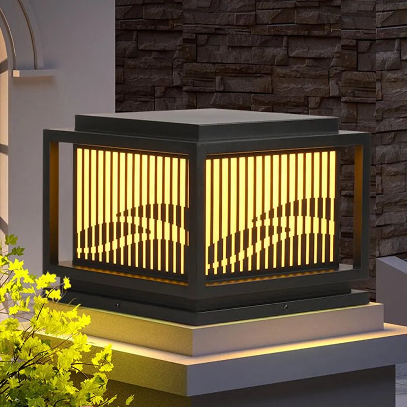 Vintage Metal Outdoor Pillar Light 