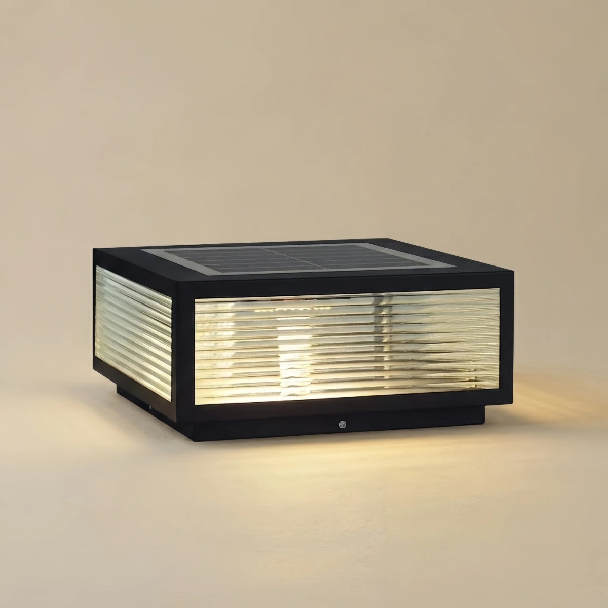 Modern Black Solar Pillar Light – Outdoor Lighting for Doorway/Path
