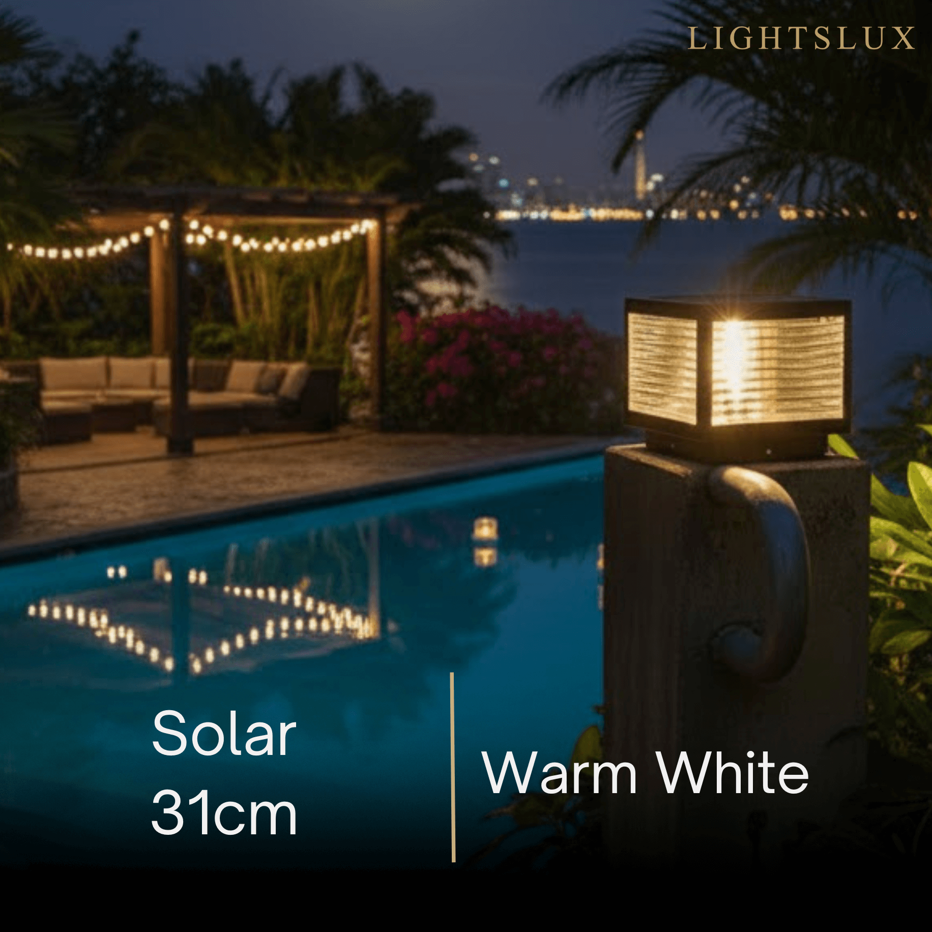 Irondale Modern Black Solar Pillar Light – Outdoor Lighting for Doorway/Path