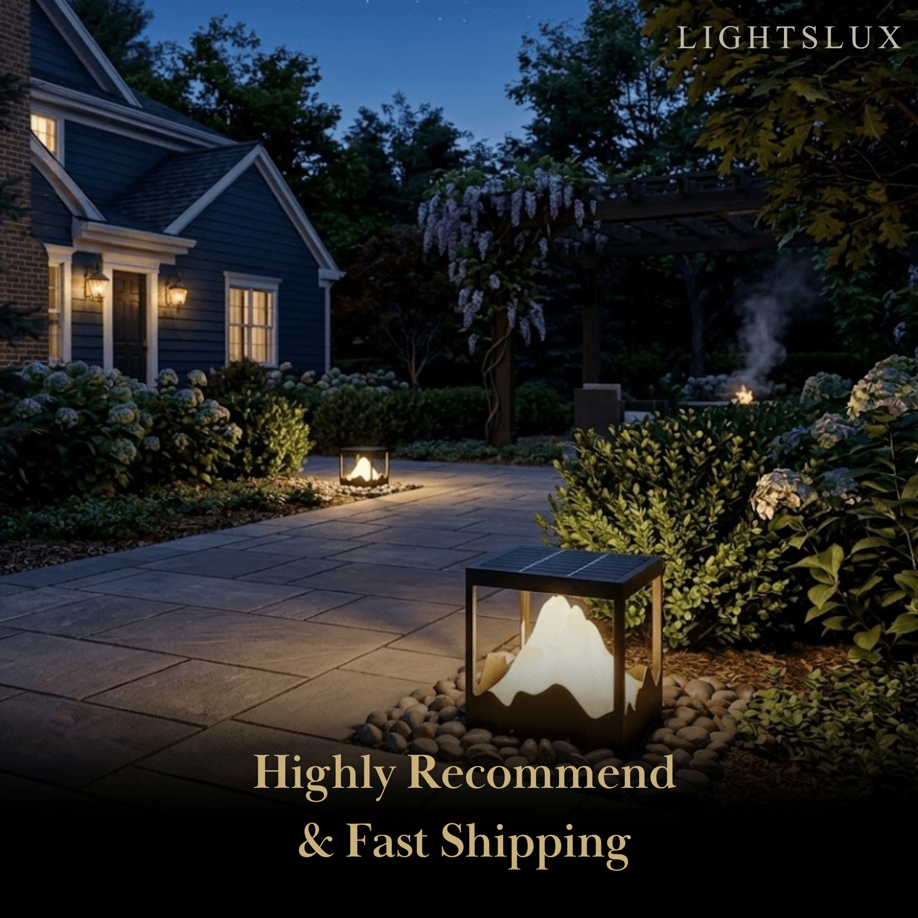 Lunara Designer Metal Outdoor Path Lamp