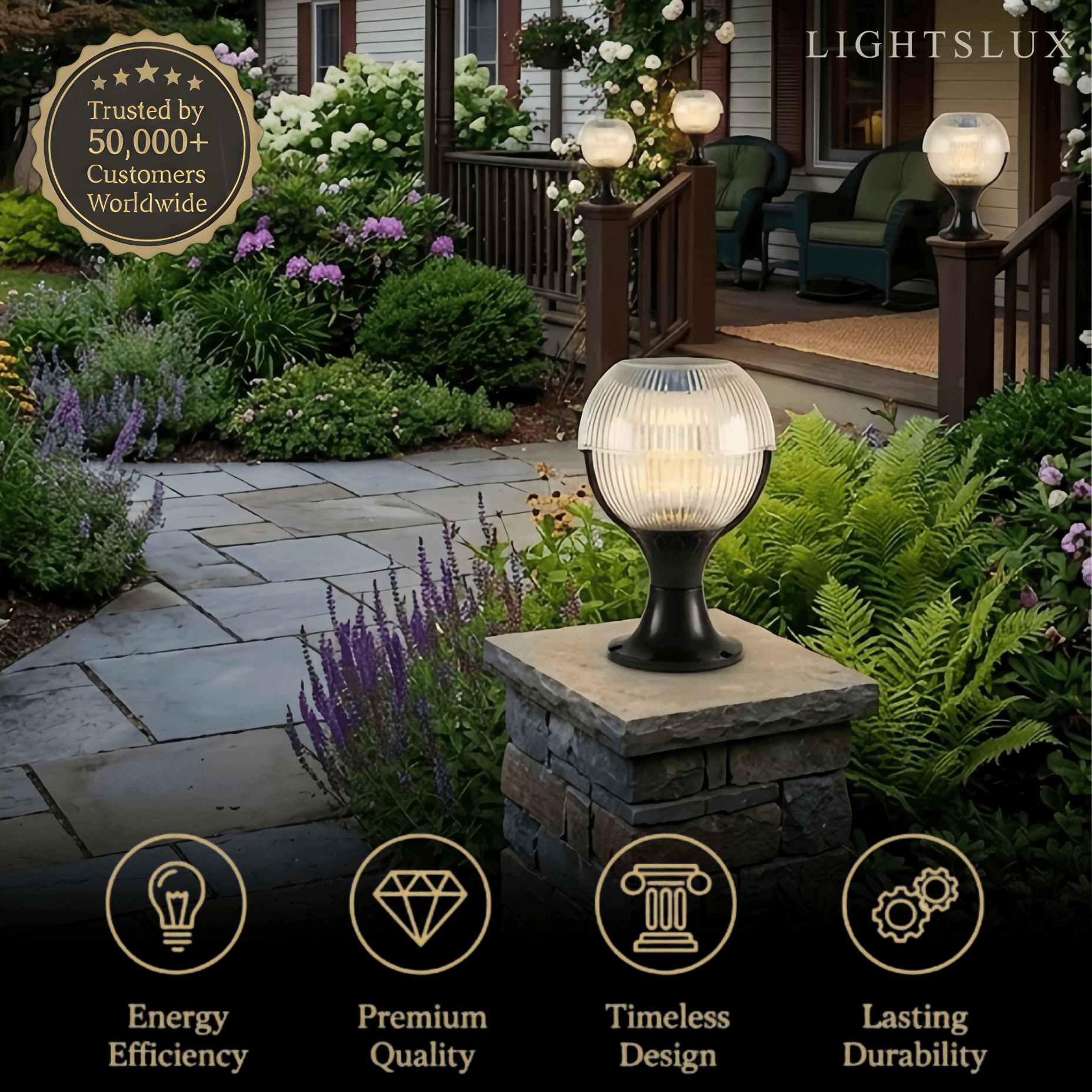 Lunara Modern Outdoor Pillar Lights