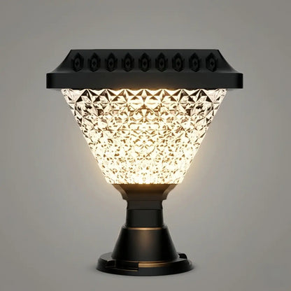 Lunara Art Deco Solar Outdoor Pillar Lights 