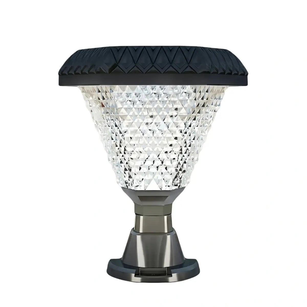 Lunara Art Deco Solar Outdoor Pillar Lights 