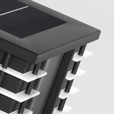 Modern Solar Outdoor Pillar Lights - Square Garden