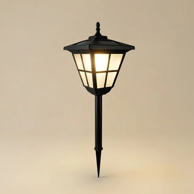 Irondale Arcato Retro Pathway Light - Black Metal & Acrylic Irregular Design for Patio