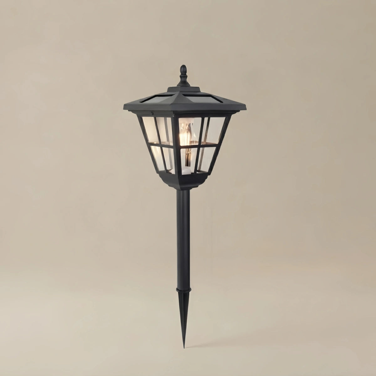 Irondale Arcato Retro Pathway Light - Black Metal & Acrylic Irregular Design for Patio