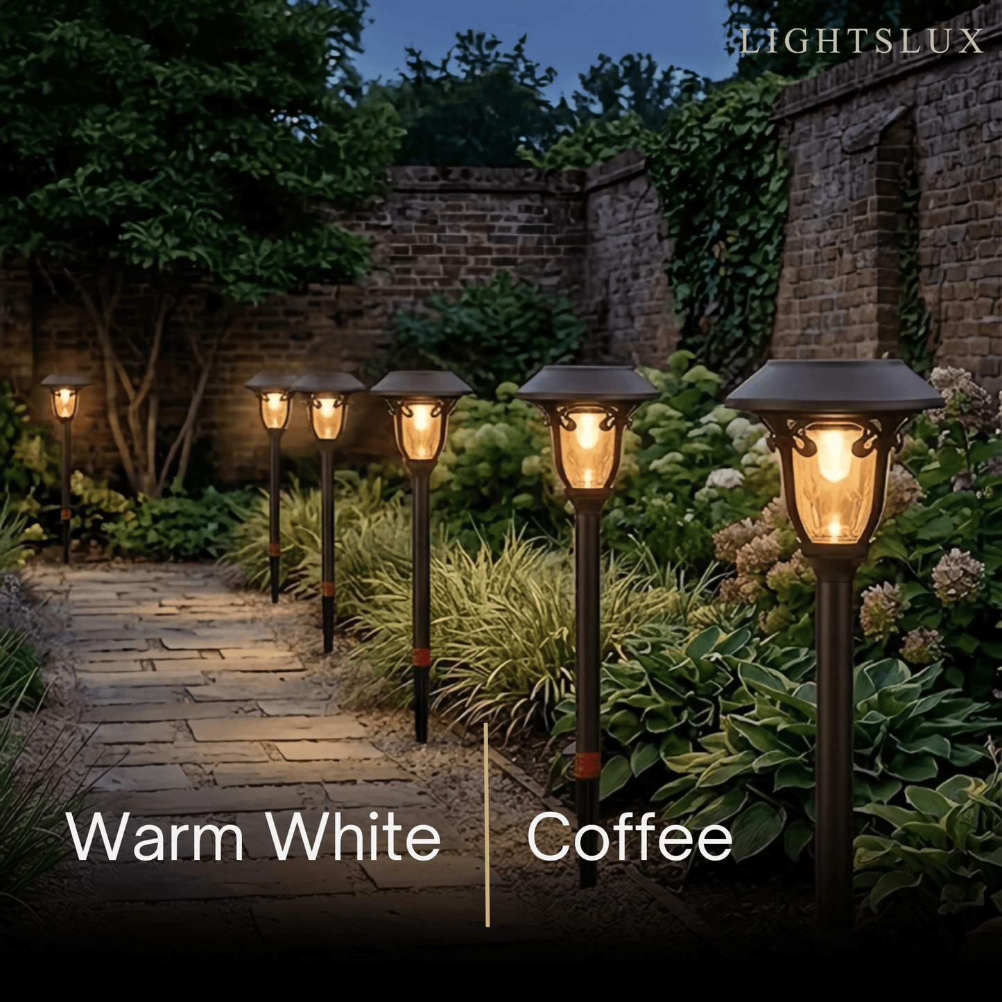 Irondale Industrial Bowl-Shaped Solar Pathway Light – Coffee Metal Outdoor Lamp
