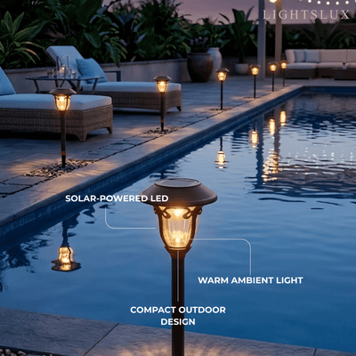 Irondale Industrial Bowl-Shaped Solar Pathway Light – Coffee Metal Outdoor Lamp