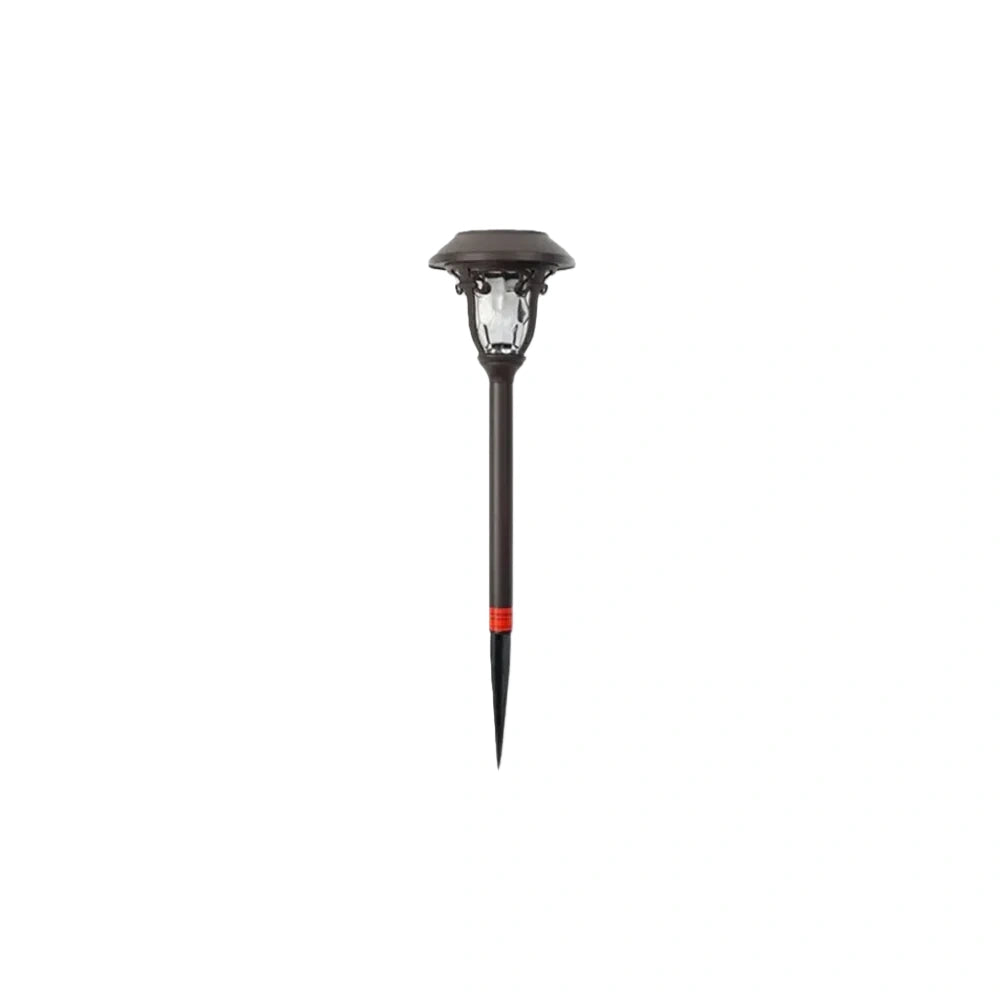 Irondale Industrial Bowl-Shaped Solar Pathway Light – Coffee Metal Outdoor Lamp