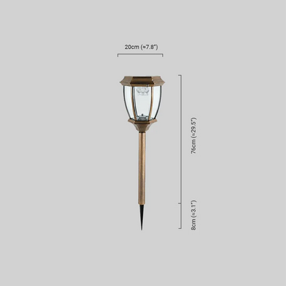 Industrial Outdoor Pathway Lights - Black Metal Irregular Design for Patio