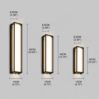 Arcato Minimalist Outdoor Wall Sconce in Black Stainless Steel with Adjustable LED Lighting