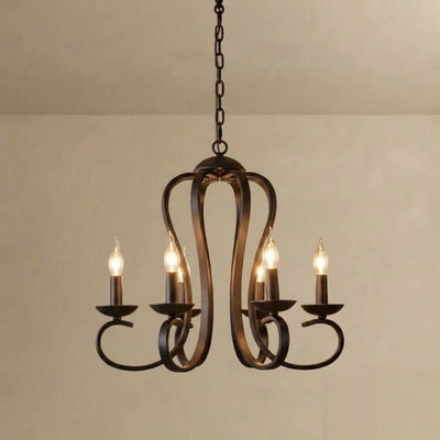 Excelis_Vintage_Candle_Chandelier_-_Metal_Multi-Light