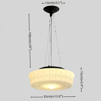 Crema Vintage Glass Pendant Light