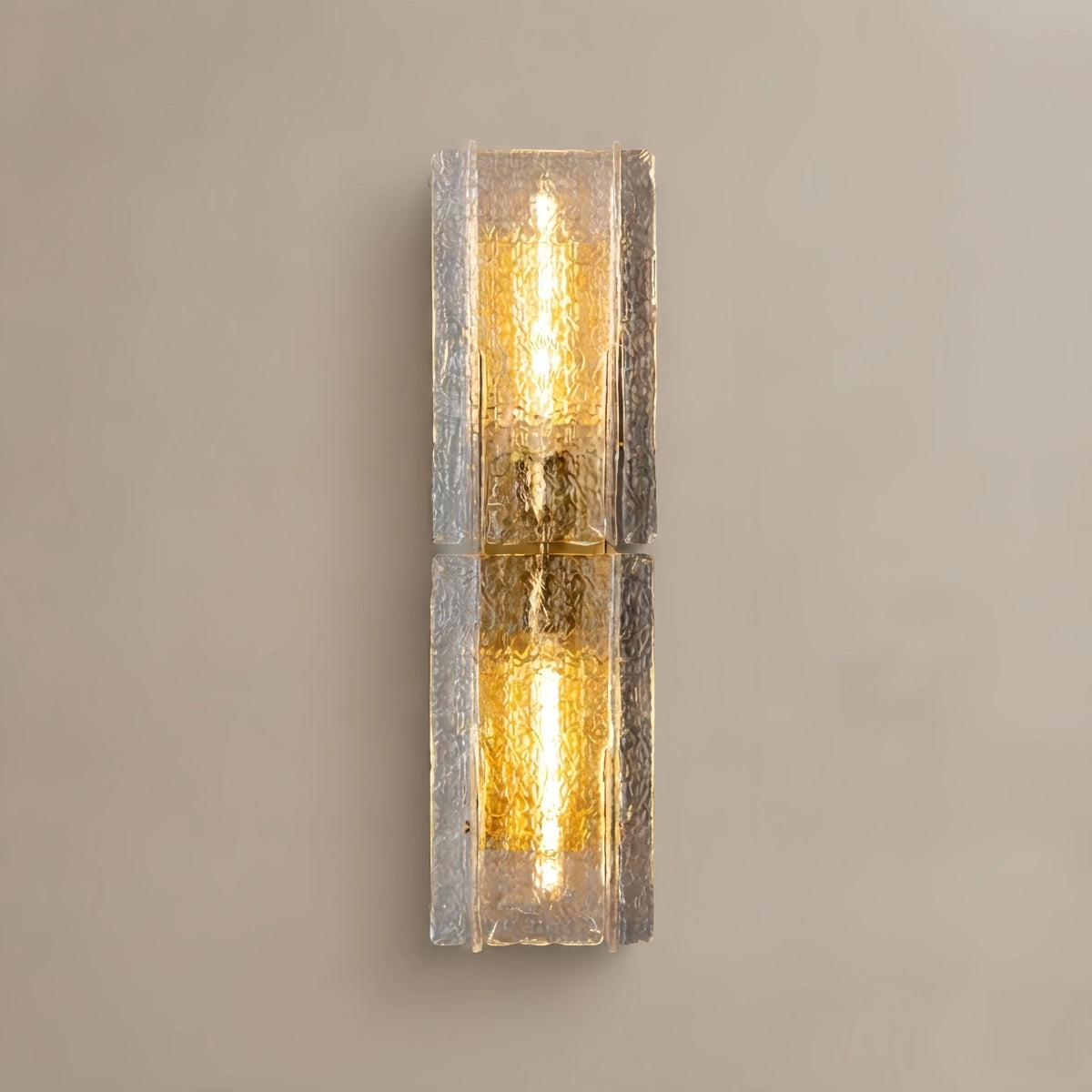 Vetro Elegant Postmodern Glass Wall Sconce -- Clear for Living Room