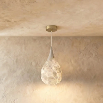 Excelis Light Luxury Alabaster Teardrop Lamp——Natural Translucent