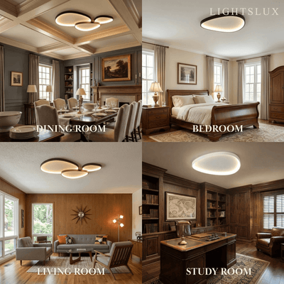 Minimalist Ceiling Light -- Metal Integrated LED White/Black Indoor