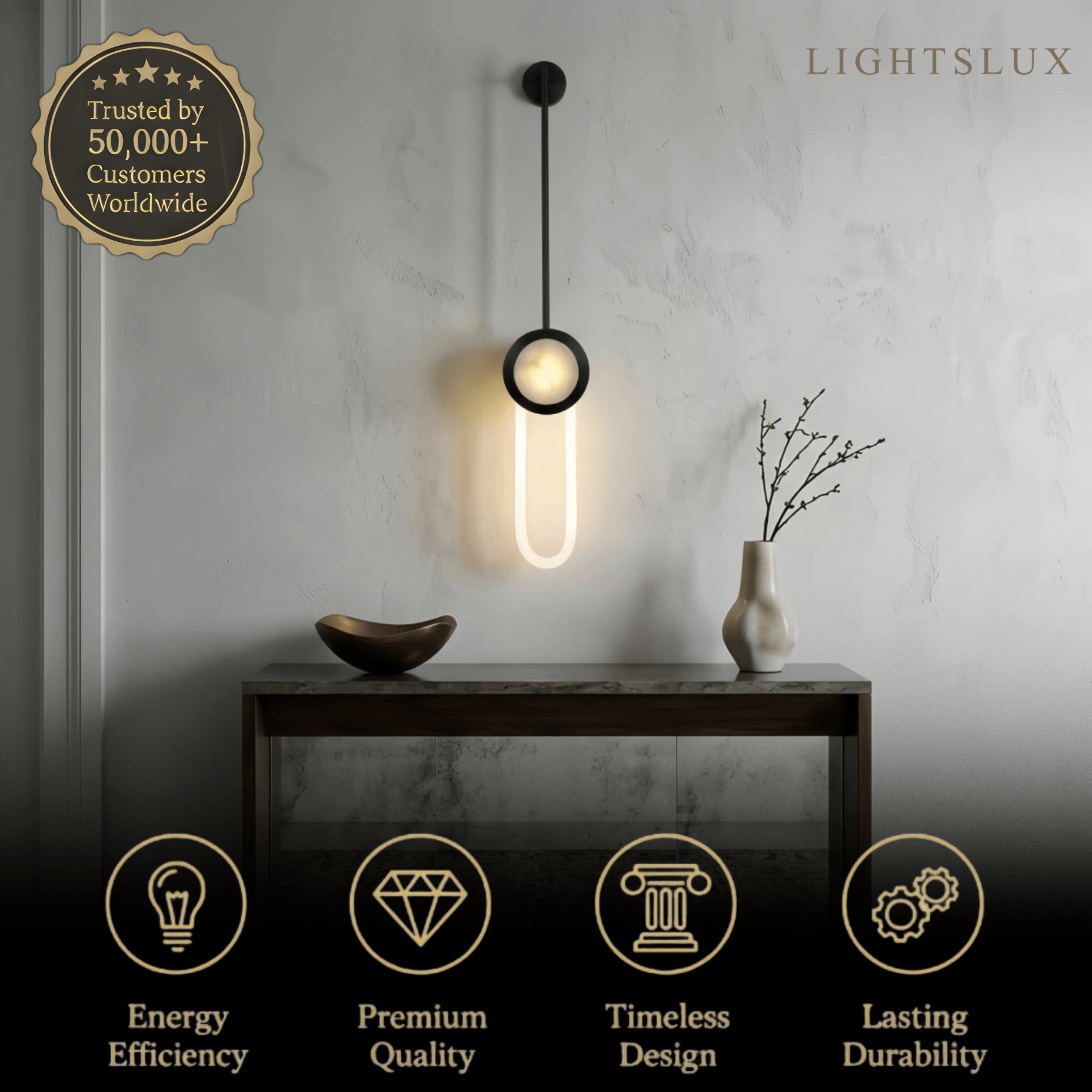 Industrial Pendant Wall Lamp -- Metal Black Brass for Bedroom Living Room Dining Room