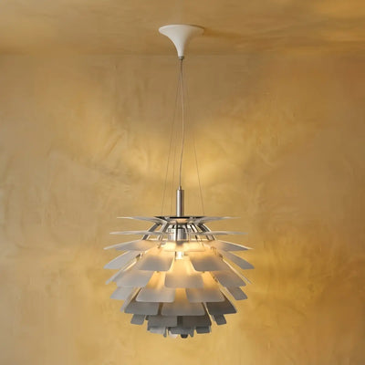 Vivara Nordic Aluminum Pendant Light — Pinecone Design Silver/White/Black for Dining Room