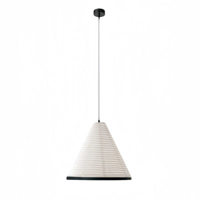 Zenno Wabi-sabi Paper Pendant Light — Metal Frame for Living Room