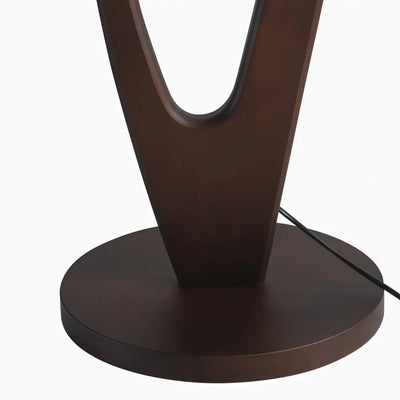 Velora Vintage Floor Lamp -- Fabric/Metal/Wood with Stepless Dimming Base Detail