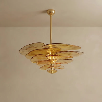 Velora Art Deco Chandelier - Hand-blown Glass Iron Frame - Multicolor for Living Room
