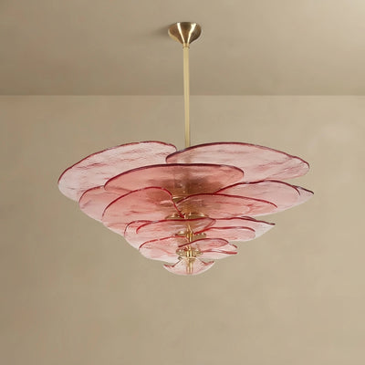 Velora Art Deco Chandelier - Hand-blown Glass Iron Frame - Multicolor for Living Room