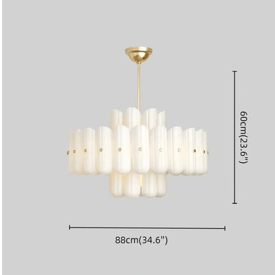 Velora Modern Chandelier - ABS with Built-in LED - Off-white