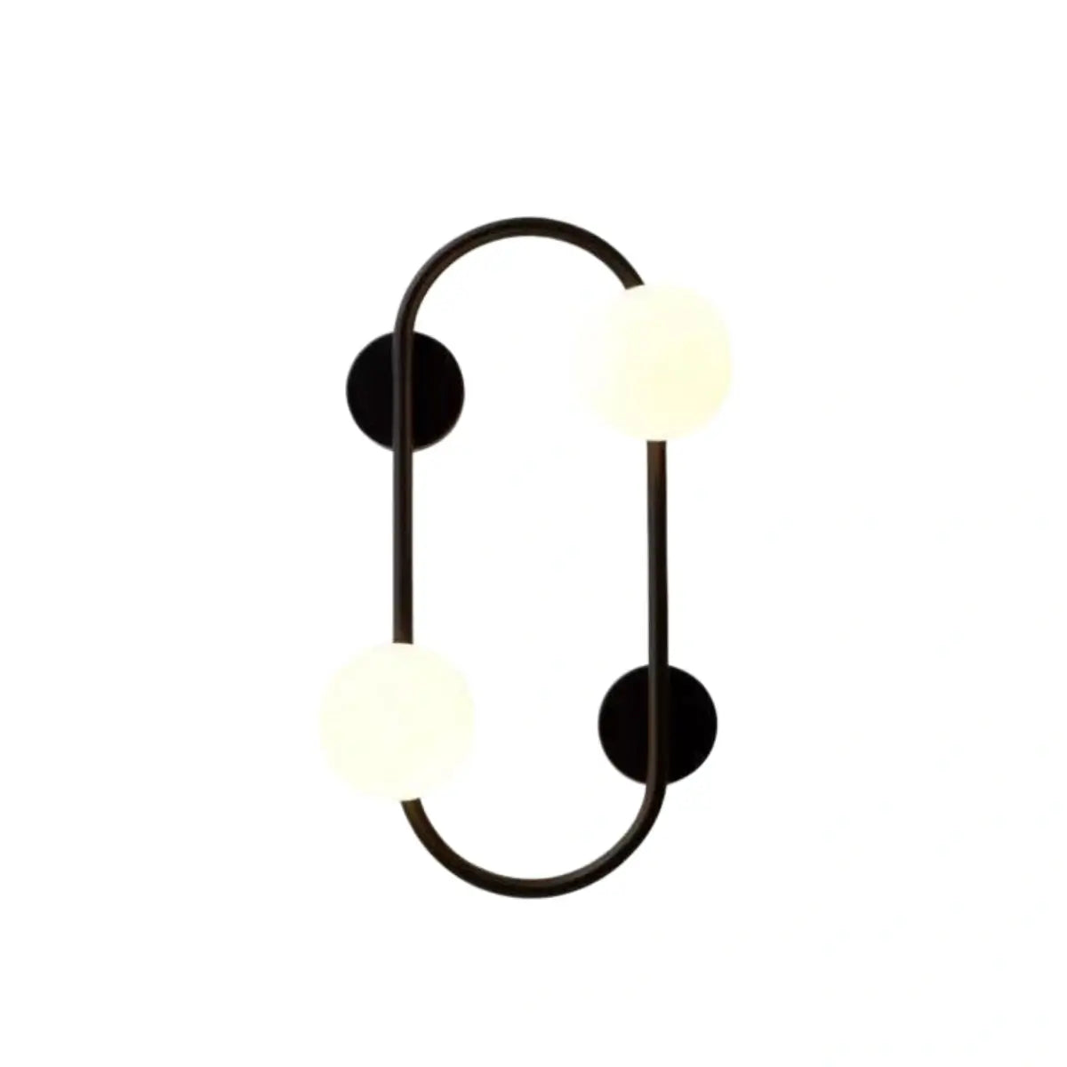 Vetro Minimalist Wall Lamp - Glass Iron - Black Brass for Bedroom Living Room