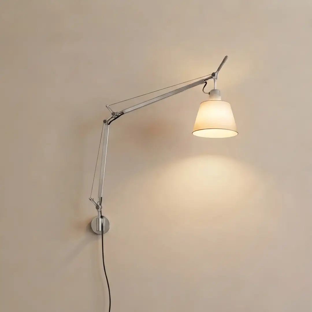 Stellar Modern Wall Lamp - Fabric Aluminum - Dual Arm for Bedroom Living Room