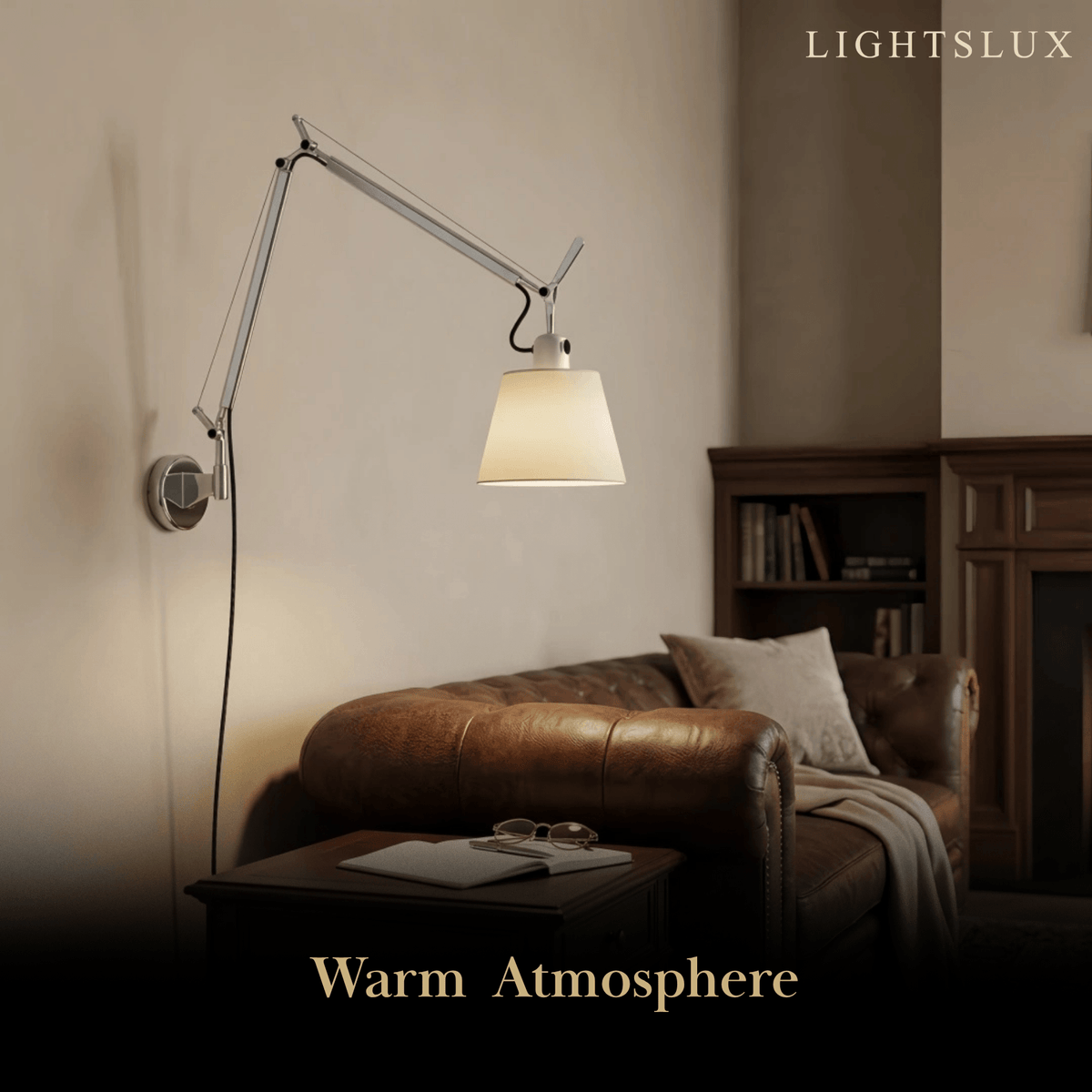 Stellar Modern Wall Lamp - Fabric Aluminum - Dual Arm for Bedroom Living Room