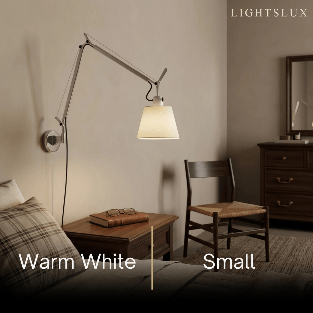 Stellar Modern Wall Lamp - Fabric Aluminum - Dual Arm for Bedroom Living Room