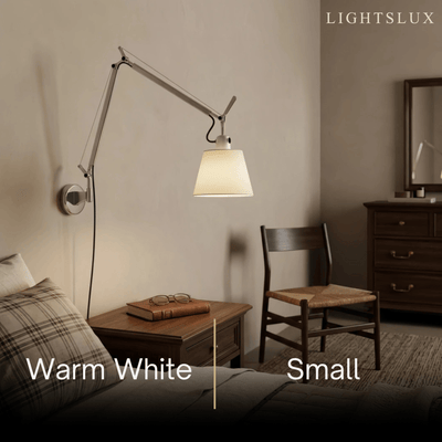 Stellar Modern Wall Lamp - Fabric Aluminum - Dual Arm for Bedroom Living Room