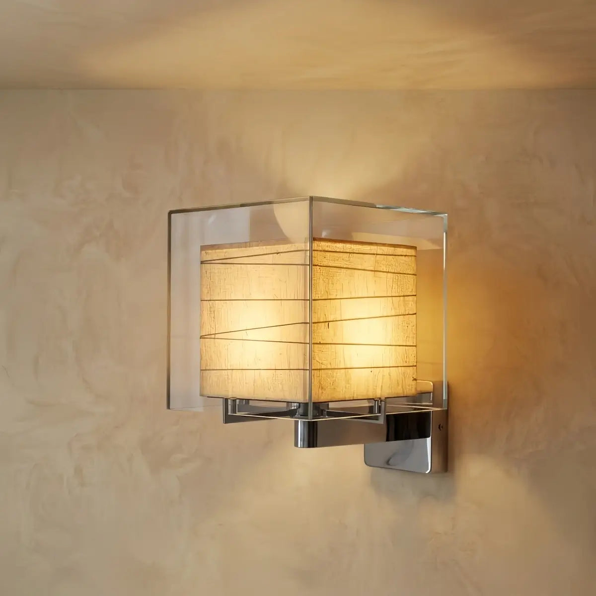 Lunara Minimalist Glass Wall Lamp -- Cylindrical for Bedroom