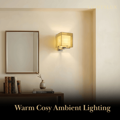 Lunara Minimalist Glass Wall Lamp -- Cylindrical for Bedroom