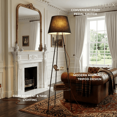 _Modern_Floor_Lamp_--_Metal_Black_Finish_Tripod_for_Living_Room
