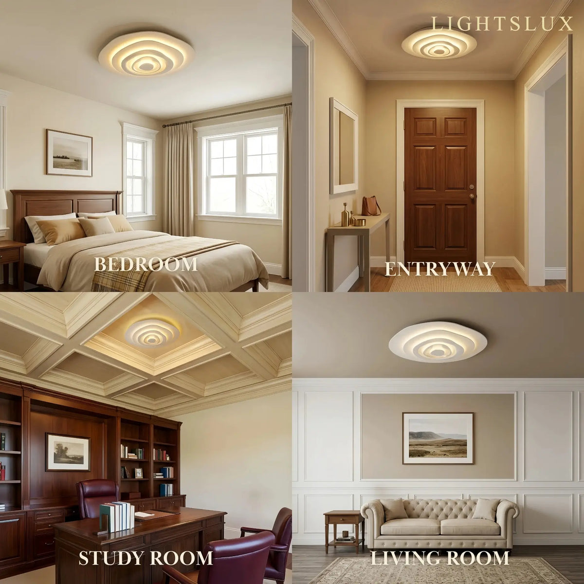 Velora Modern Indoor Ceiling Light -- Metal Body White Finish Dimmable for Living Room