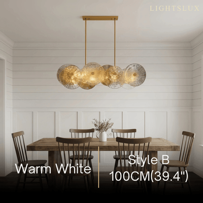 Excelis Modern Pendant Light- Glass Metal  for Dining & Living