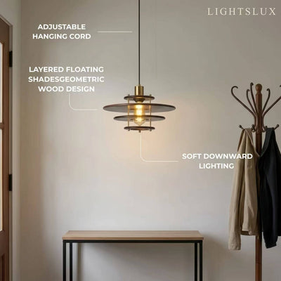 Irondale Vintage  Metal & Wood Pendant Light  for Dining Room