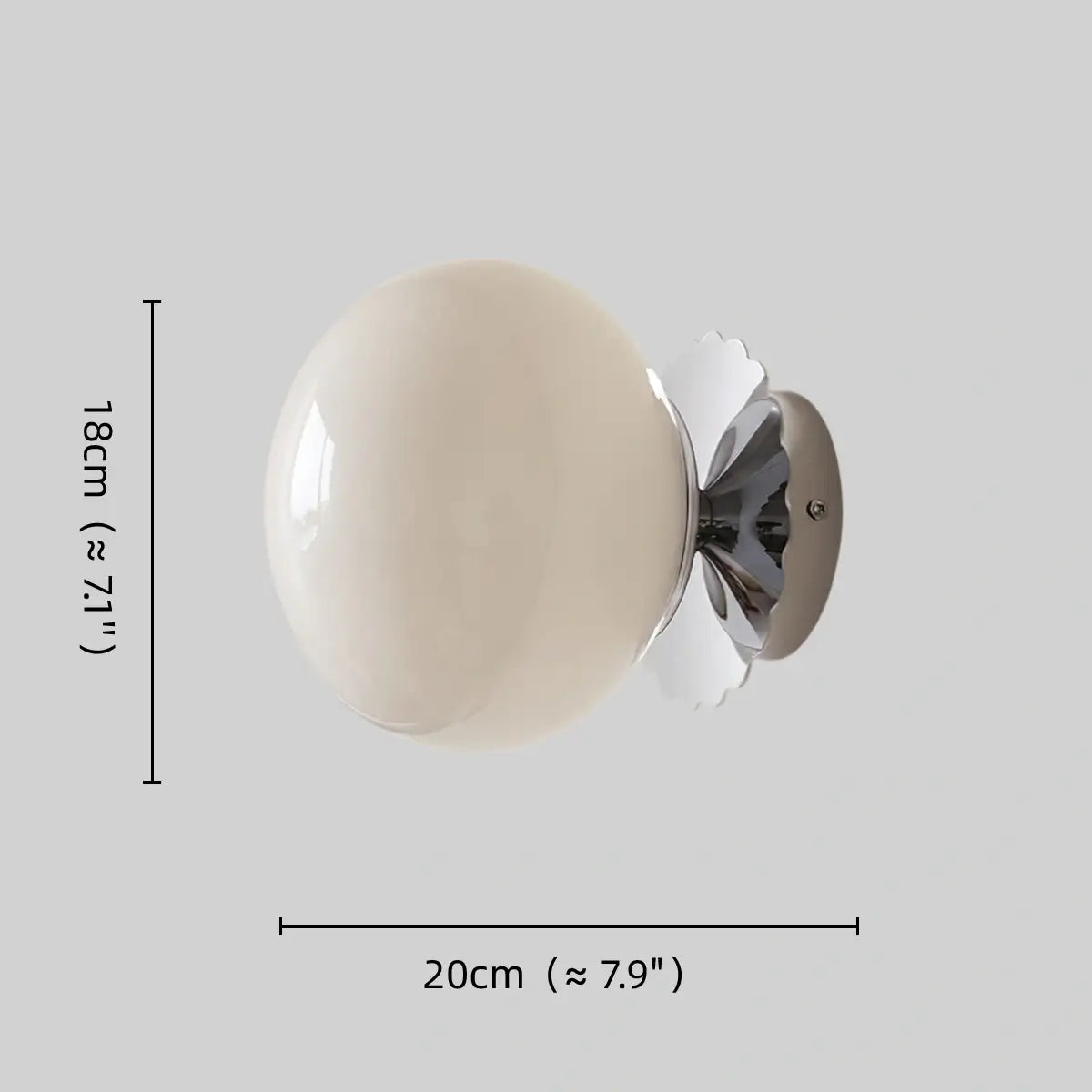 Crema Modern Glass Wall lamp – Globe Iron for SIZE
