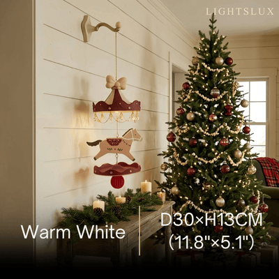 Cartoon Carousel Wall Lamp -- PLA Material with Rotating Design