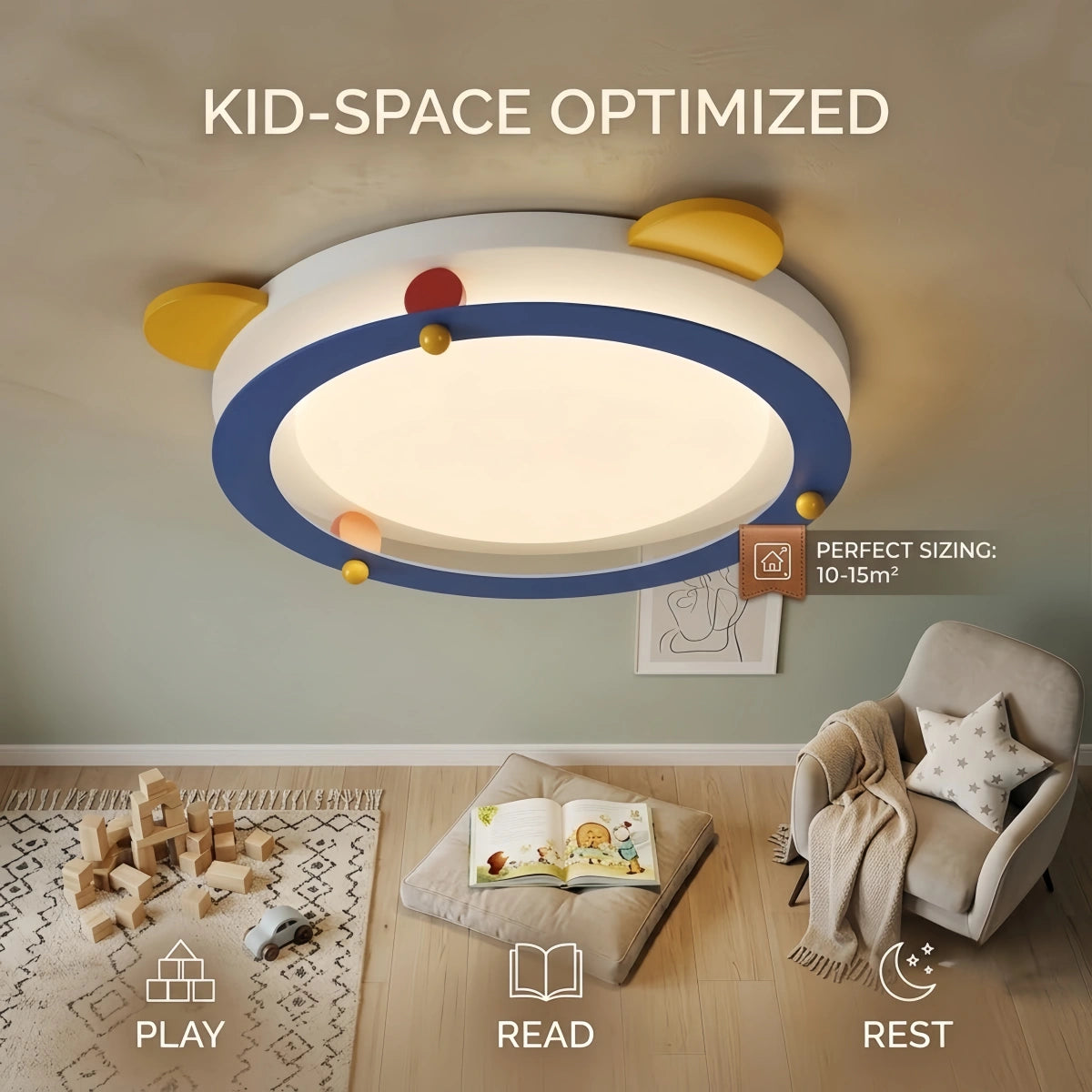 Morandia Cartoon Ceiling Light--Multi-Color for Children's Bedroom