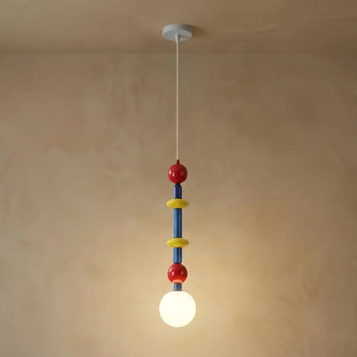 Cartoon Pendant Light – Iron & Acrylic Multicolor for Dining Room