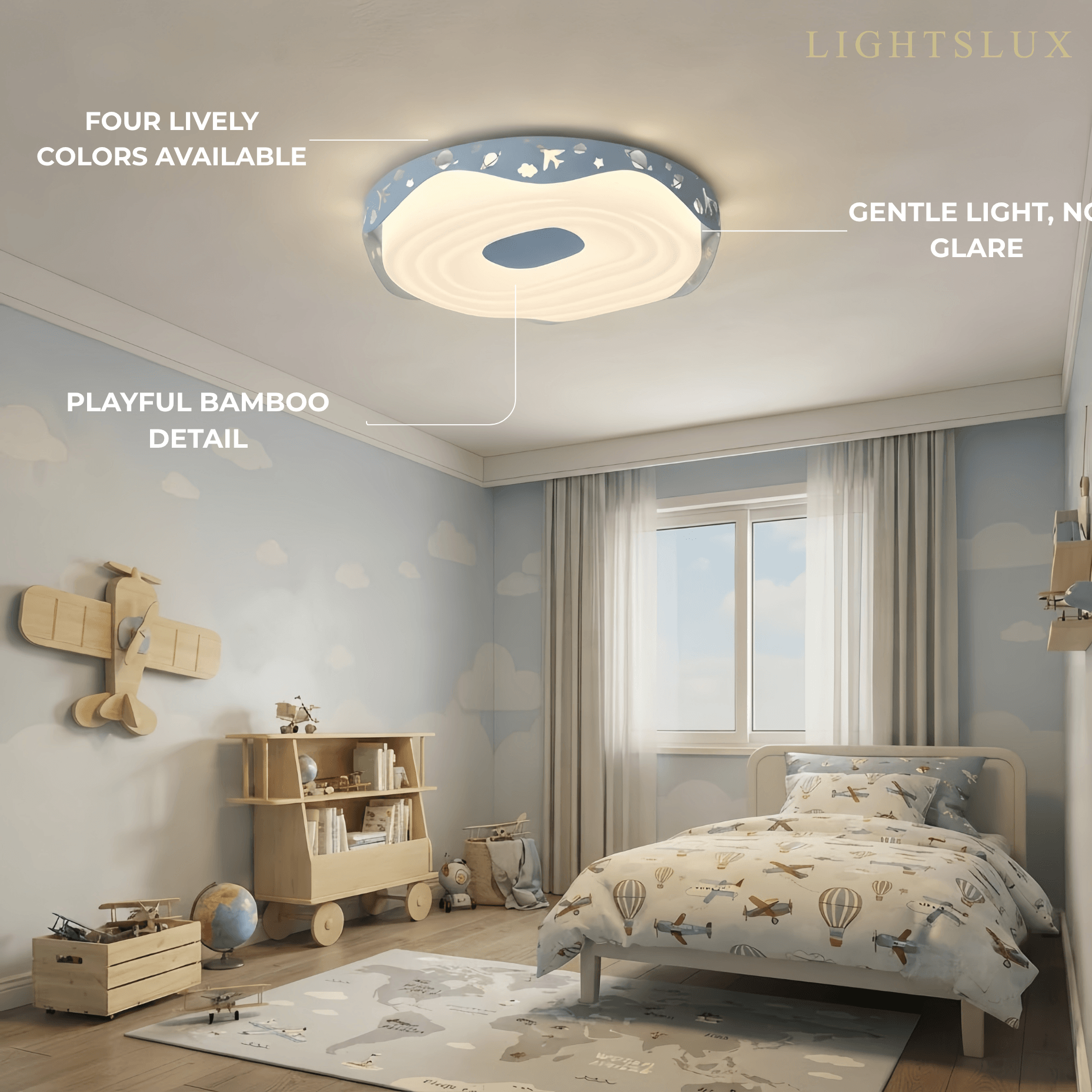 Morandia Modern Round Ceiling Light -- Iron & PE Flush Mount for Bedroom