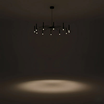 Contemporary Candle Chandelier with Adjustable