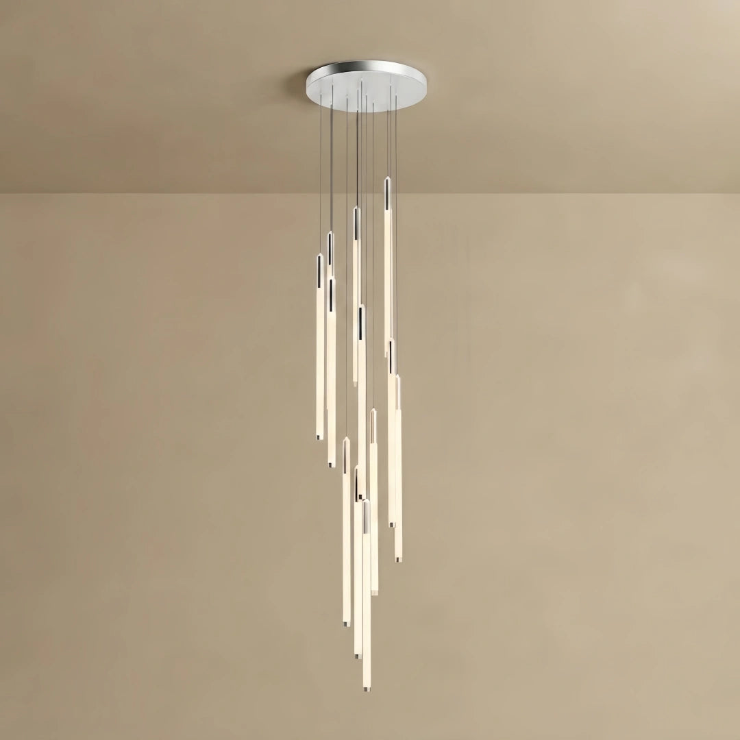 Modern Chandelier - Waterfall Design for Staircases & High Ceilings